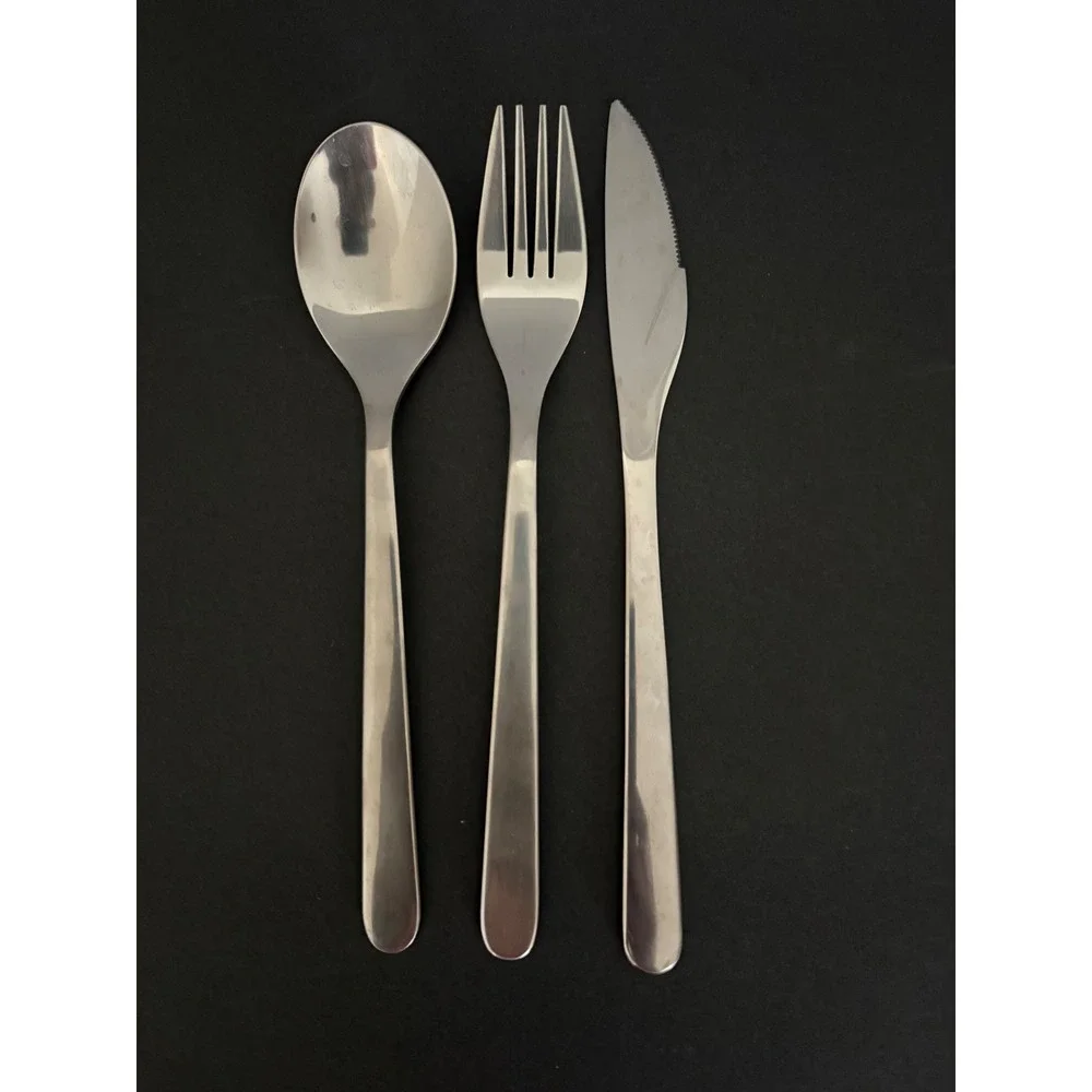 IKEA Flatware Set 24 Piece Service for 8 Stainless Steel Silver Modern